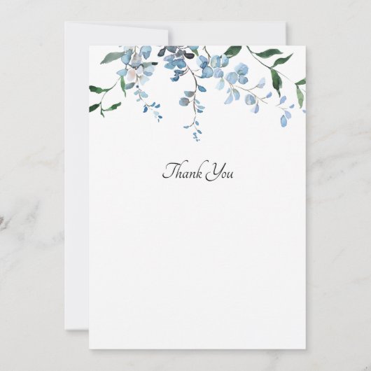 Dusty Blue Floral Wisteria Vrijgezellenfeest Kaart (Achterkant)