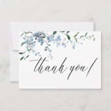 Dusty Blue Floral Wisteria Waterverf Wedding