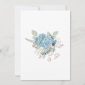 Dusty Blue Floral Wreath Greenery Vrijgezellenfees Kaart (Achterkant)