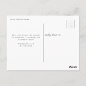 dusty blue floral zal je een bloemetjeskaartje zij briefkaart (Achterkant)