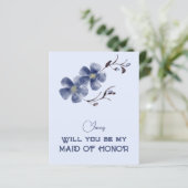 Dusty Blue Floral zal je zijn mijn dienstmeisje (Staand voorkant)