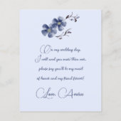 Dusty Blue Floral zal je zijn mijn dienstmeisje (Achterkant)