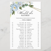 Dusty Blue Floral zou ze liever een spelletje flye Flyer (Voorkant)