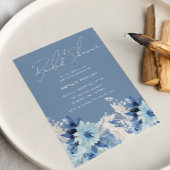 Dusty Blue Florals Beauful Vrijgezellenfeest Kaart