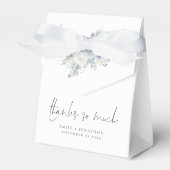 Dusty Blue Florals Dank je bruiloft Bedankdoosjes (Voorkant Zijde)
