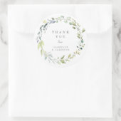 Dusty Blue Florals Dank u Sticker Label (Tas)