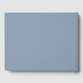 Dusty blue florals greenery bruiloft gastenboek (Achterkant)