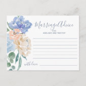 Dusty Blue Florals Marriage Advice Kaarten (Voorkant)
