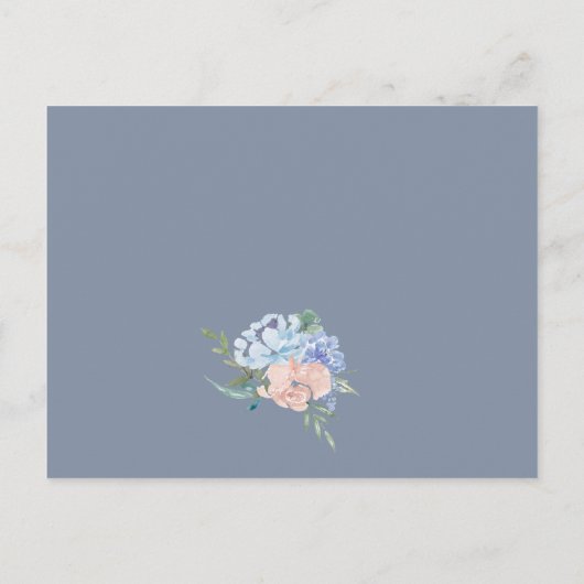 Dusty Blue Florals Marriage Advice Kaarten (Achterkant)