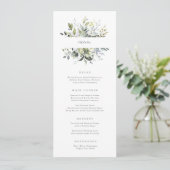 Dusty Blue Florals Menu (Staand voorkant)
