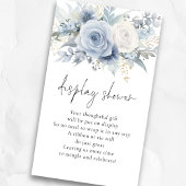 Dusty Blue Florals Script Display Vrijgezellenfees Informatiekaartje
