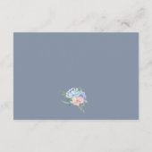 Dusty Blue Florals Wedding Details Kaart (Achterkant)