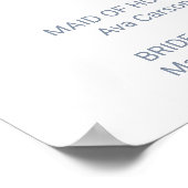 Dusty Blue Florals Wedding Programme Poster (Hoek)