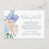 Dusty Blue Florals Wedding Well Informatiekaartje (Voorkant)