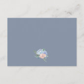 Dusty Blue Florals Wedding Well Informatiekaartje (Achterkant)