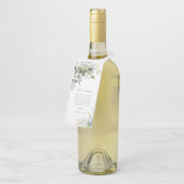 Dusty Blue Florals Welkom Fles Hanger (Schuin)