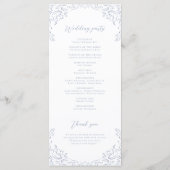 Dusty Blue  Flourish Monogram Programma (Achterkant)