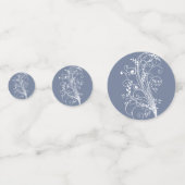 Dusty Blue Flourish Wedding Confetti (Achterkanten)