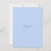 Dusty Blue Flower Modern Wedding Reception Kaart (Achterkant)