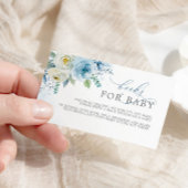 Dusty Blue Flowers Book for Baby Enclosure Kaart