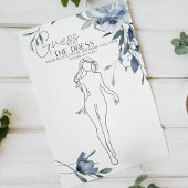 Dusty Blue Flowers Bruidsspel Raad de jurk Flyer