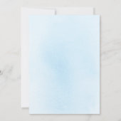 Dusty Blue Flowers Elegant Modern Romantic Wedding Kaart (Achterkant)