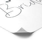 Dusty Blue Flowers Elegant Vrijgezellenfeest Poste Poster (Hoek)