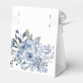 Dusty Blue Flowers Favor Box Bedankdoosjes (Achterkant)