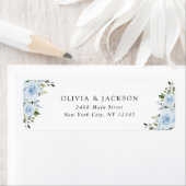 Dusty Blue Flowers, Greenery, Boho, Floral Wedding Etiket (Insitu)