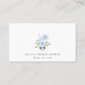 Dusty Blue Flowers, Greenery, Boho, Vrijgezellenfe Plaatskaartje (Achterkant)