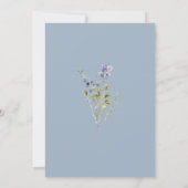 Dusty Blue Flowers Save the Date Kaart (Achterkant)