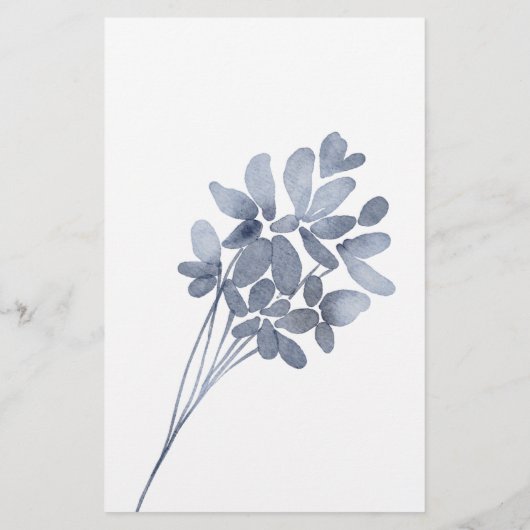 Dusty Blue Flowers spel die weet bruid beste Flyer (Achterkant)