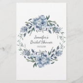 Dusty Blue Flowers spel waar waren we Flyer (Achterkant)