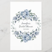 Dusty Blue Flowers spel waar waren we Flyer (Achterkant)