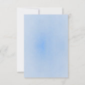 Dusty Blue Flowers Wedding RSVP Kaartje (Achterkant)