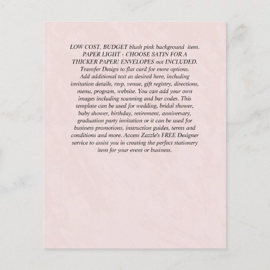 DUSTY BLUE FLOWERS WEDING INVIES - BEGROTING FLYER (Achterkant)