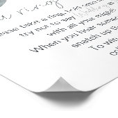 Dusty Blue Flowers zet er een ring op Poster (Hoek)