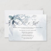 Dusty Blue Foliage Waterverf Cadeauaanvraag Kaart (Voorkant)