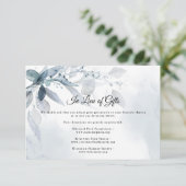 Dusty Blue Foliage Waterverf Gift Verzoek 2 Kaart (Staand voorkant)