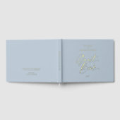 Dusty Blue Folie bruiloft gastenboek (Volledig)