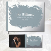 Dusty Blue Folie Gastboek Foto Gastboek Uniek Gastenboek