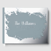 Dusty Blue Folie Gastboek Foto Gastboek Uniek Gastenboek (Voorkant)