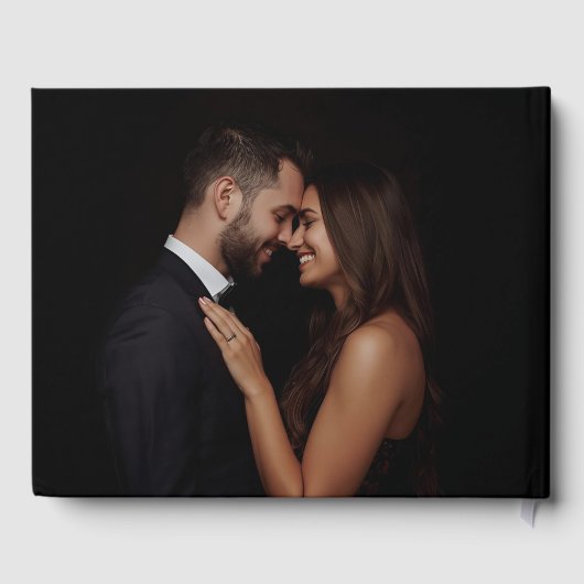 Dusty Blue Folie Gastboek Foto Gastboek Uniek Gastenboek (Achterkant)