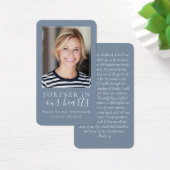 Dusty Blue Forever in Our Hearts Memorial Kaart (Bureau)