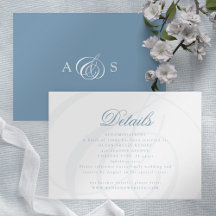 Dusty Blue Formal Wedding Enclosure Kaart