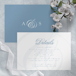 Dusty Blue Formal Wedding Enclosure Kaart