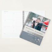 Dusty Blue Foto Bruiloft Planner (Display)