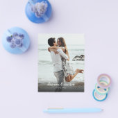 Dusty Blue Foto QR Code Budget Bruiloft Uitnodigin Flyer (Enkel)