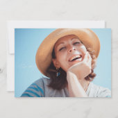 Dusty Blue Foto Sympathie Uitvaart Bedankkaart (Achterkant)