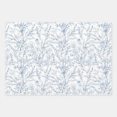 Dusty Blue French Toile Chinoiserie Wrapping Paper (Voorkant)